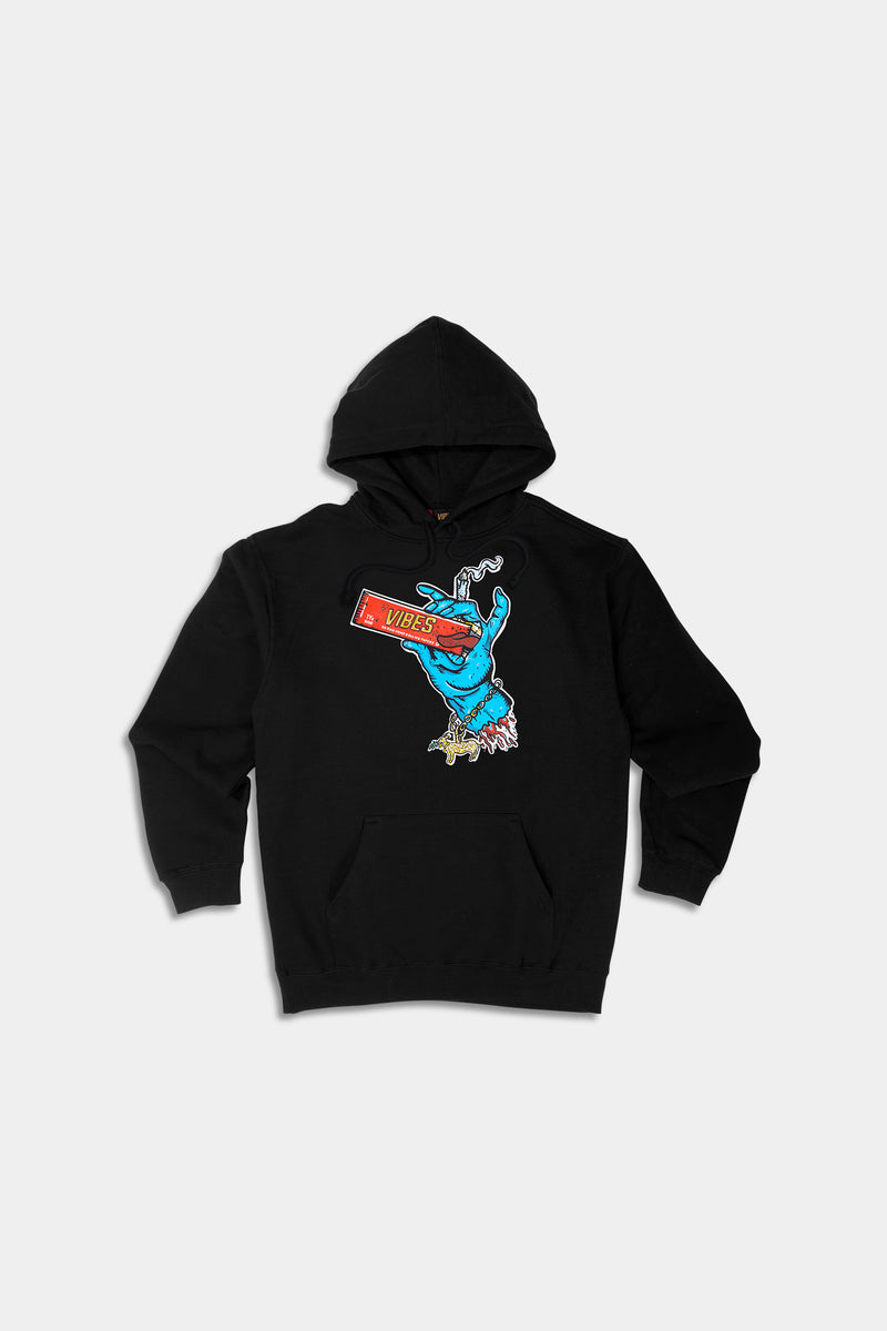 VIBES Lend A Hand Collection Black Hoodie