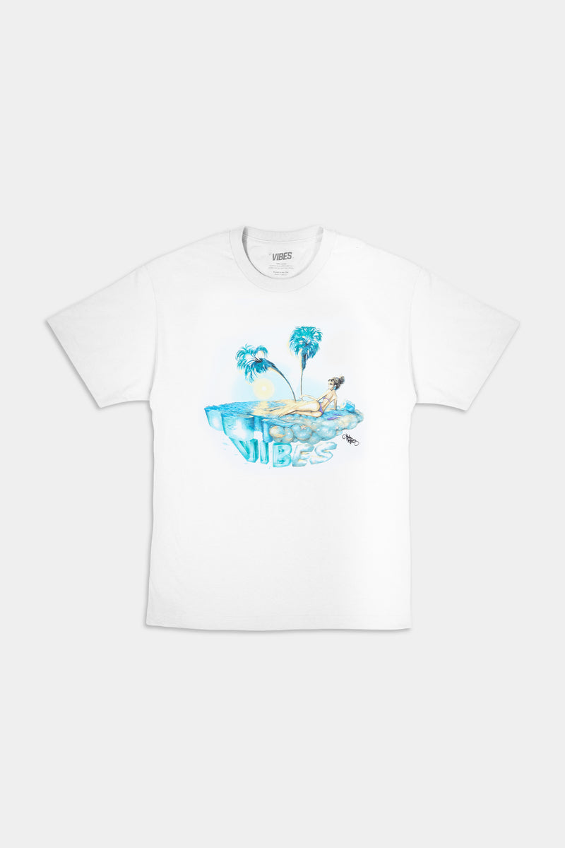 VIBES Private Island Collection White T-Shirt